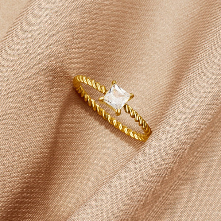 Bague Sofia cristal torsadée