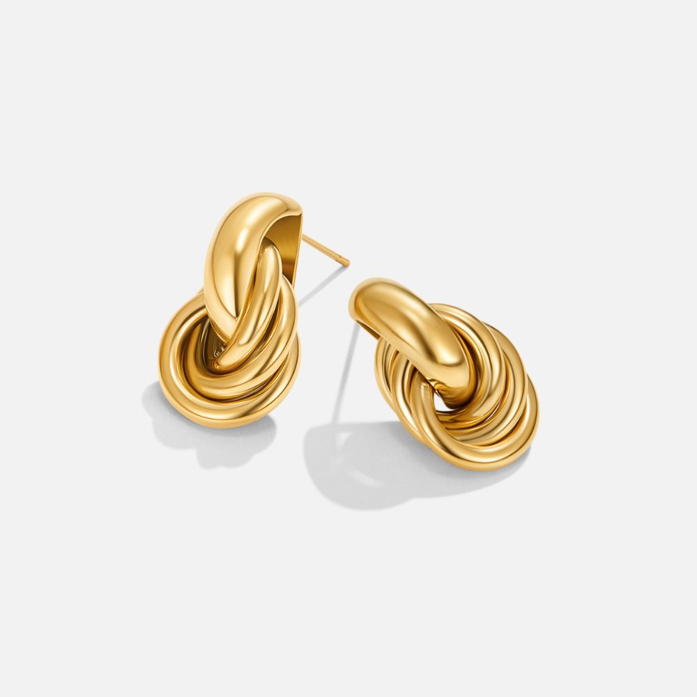Boucles d’oreilles dorées torsadées Sofia
