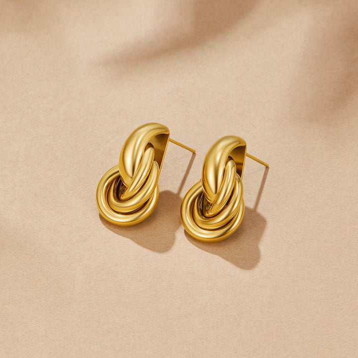 Boucles d’oreilles dorées torsadées Sofia