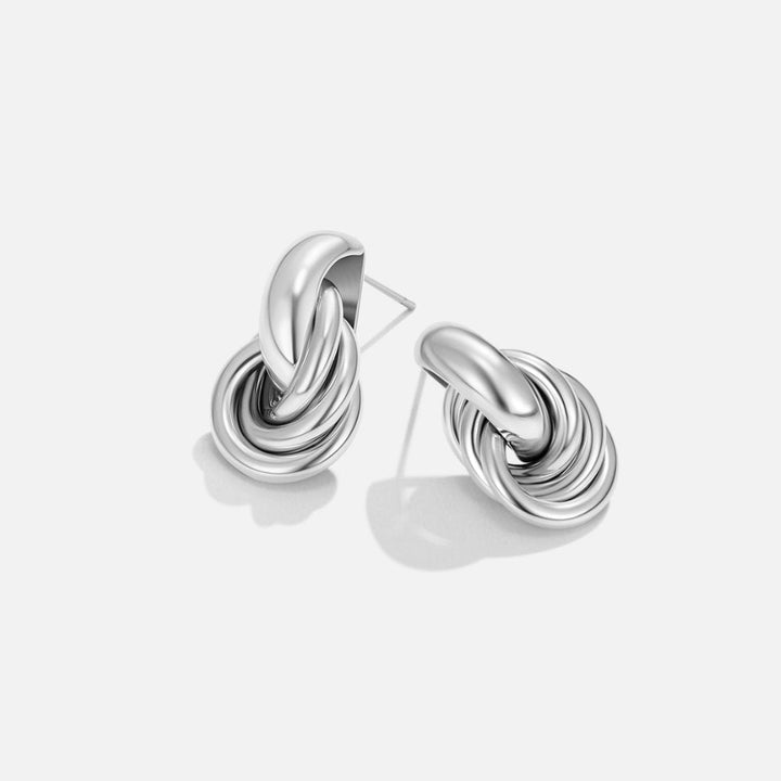 Boucles d’oreilles argentées torsadées Sofia
