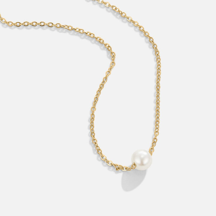 Collier Solitaire Gold Pearl