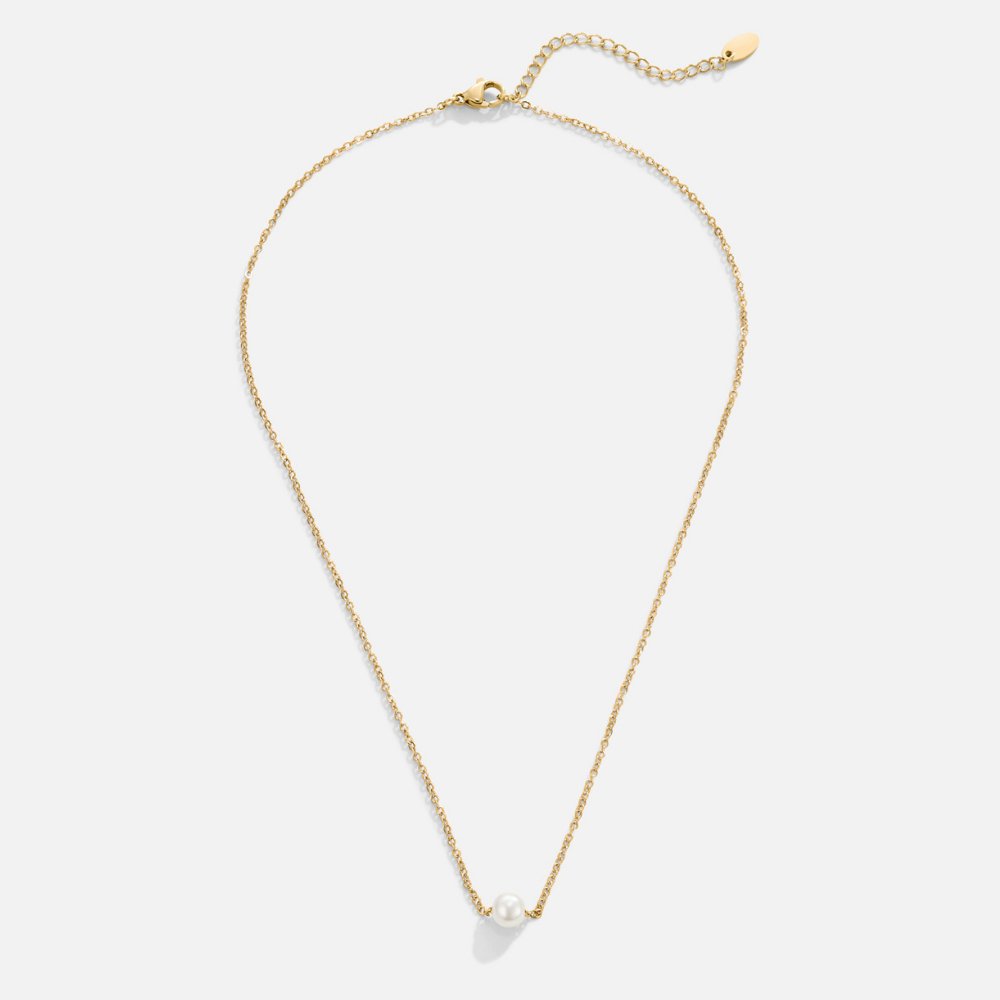 Collier Solitaire Gold Pearl