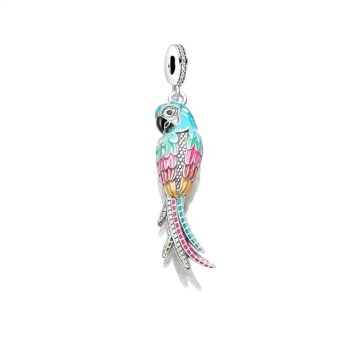 Charm Perroquet en argent - Maison Perle