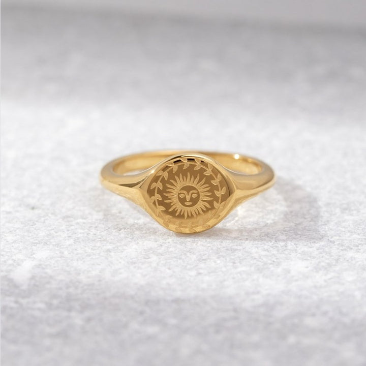 Bague dorée été solstice