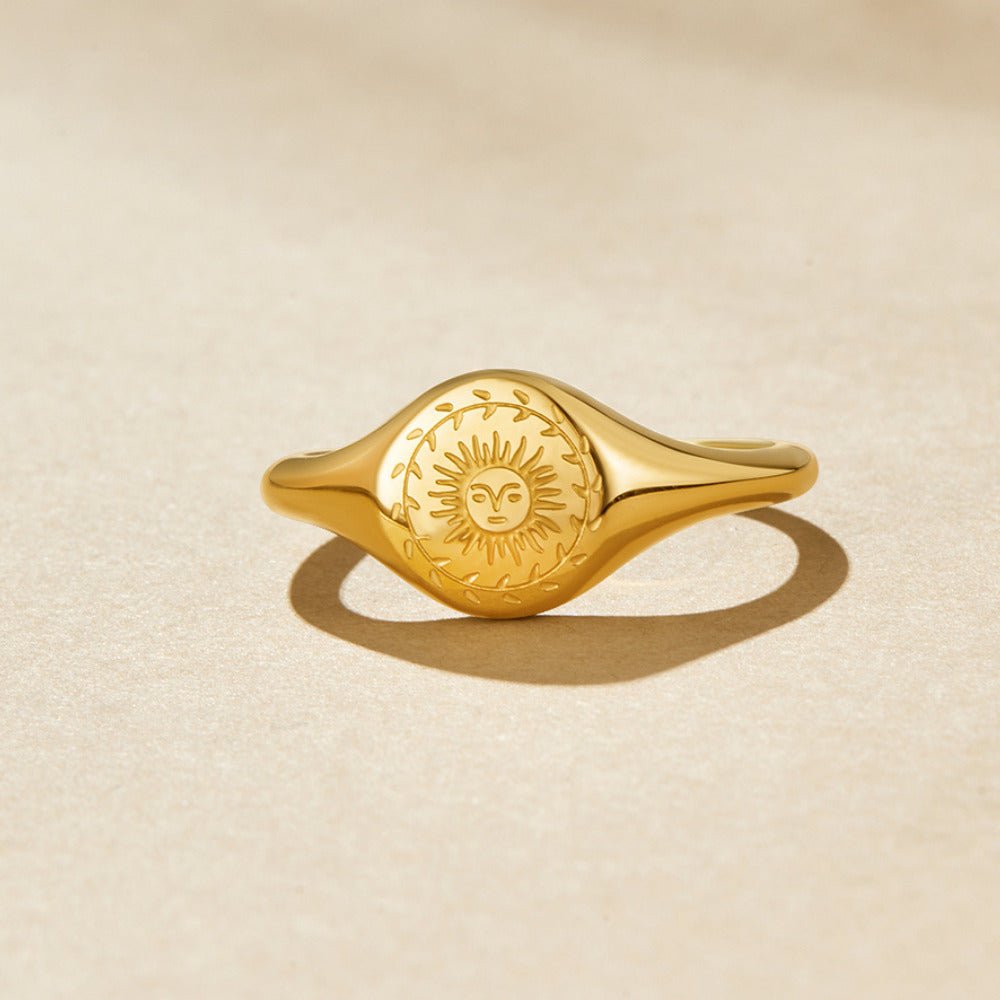 Bague dorée été solstice