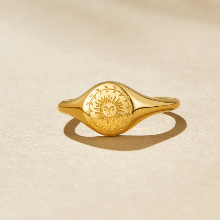 Bague dorée été solstice