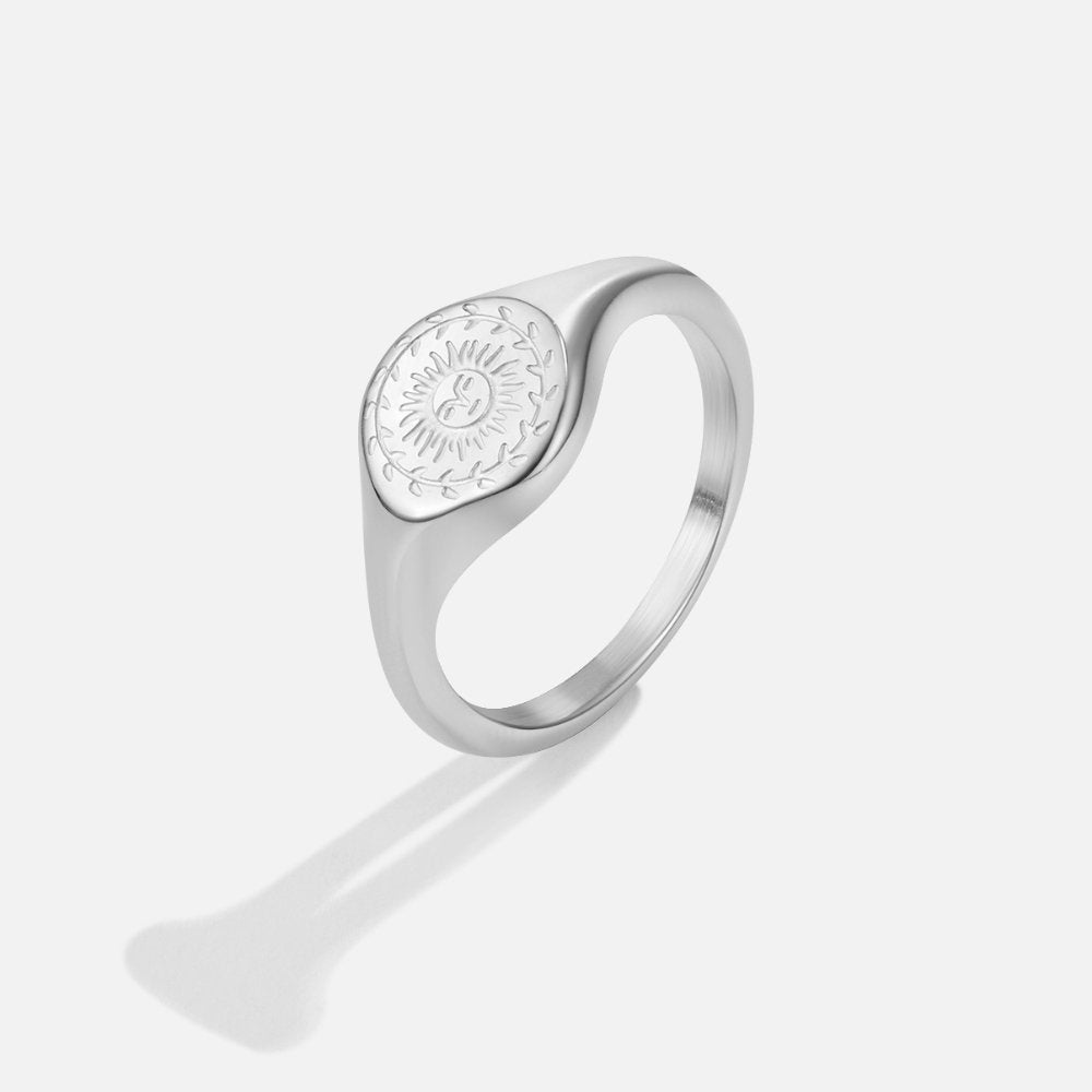 Bague argentée été solstice