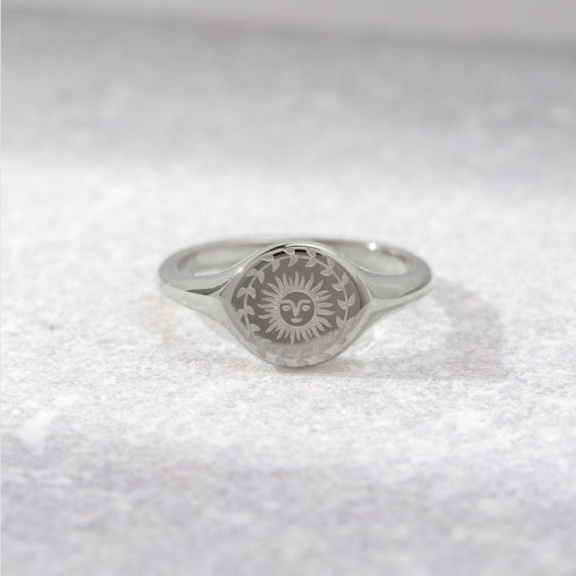 Bague argentée été solstice