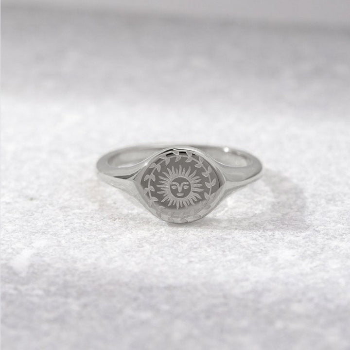 Bague argentée été solstice