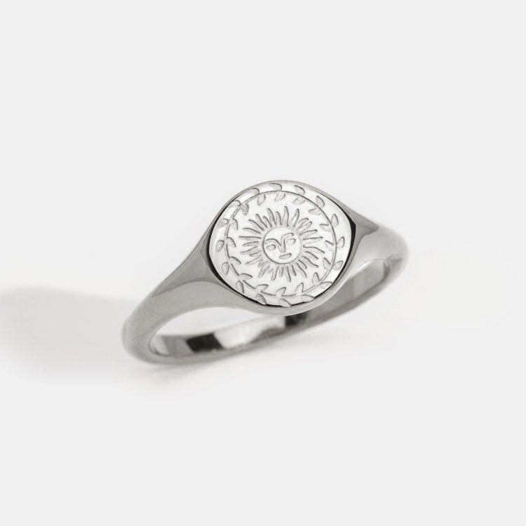 Bague argentée été solstice