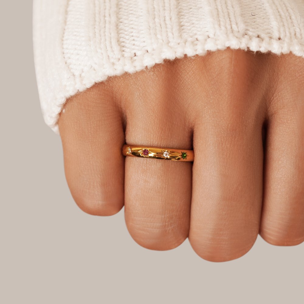 Bague Tali arc-en-ciel cristal