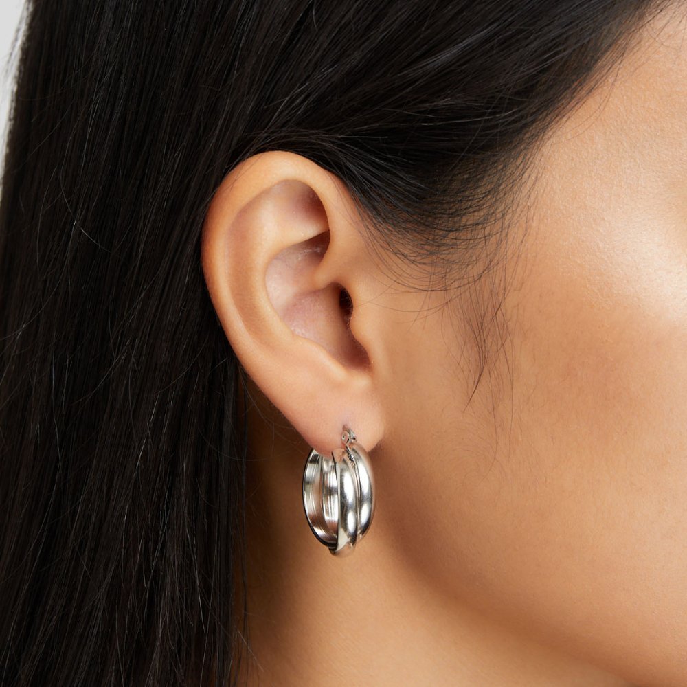 Boucles d’oreilles argentées Talia