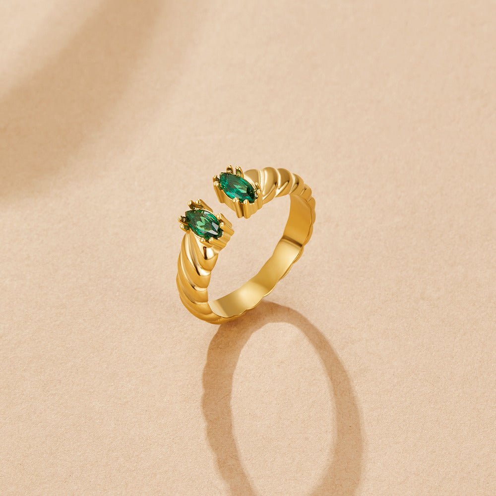 Bague Tara vintage émeraude