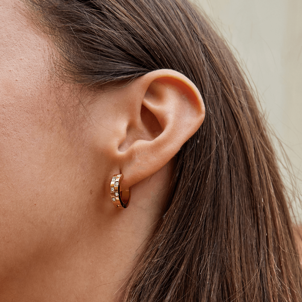 Boucles d’oreilles Tasha en cristal doré