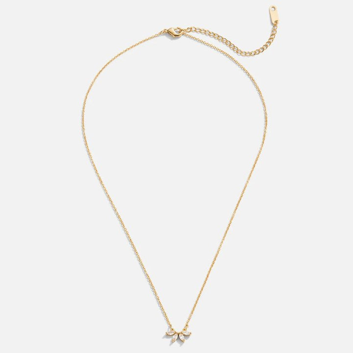 Collier pendentif feuilles en cristal Tiffany
