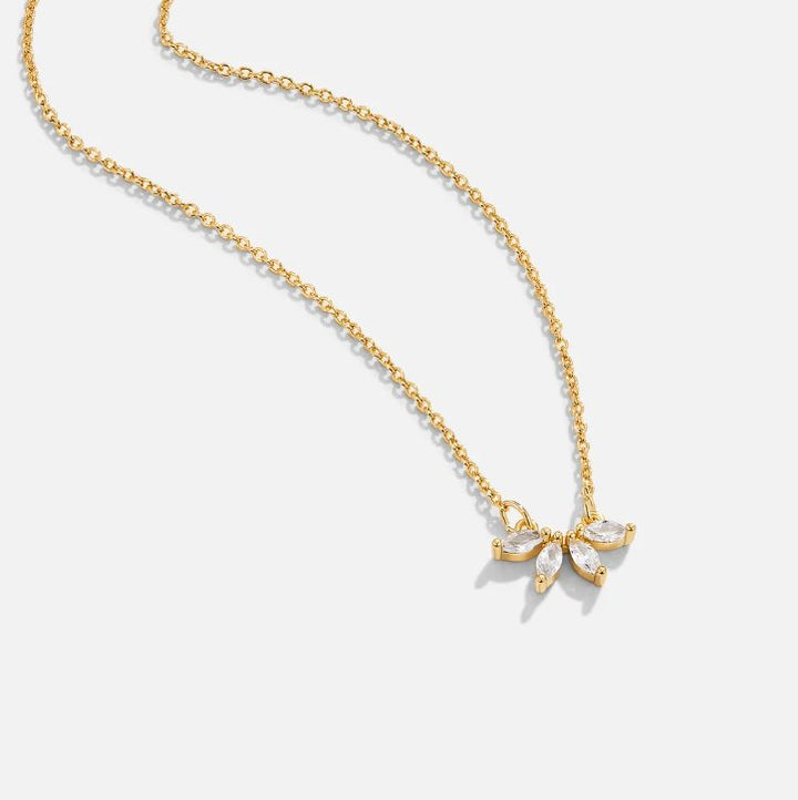 Collier pendentif feuilles en cristal Tiffany