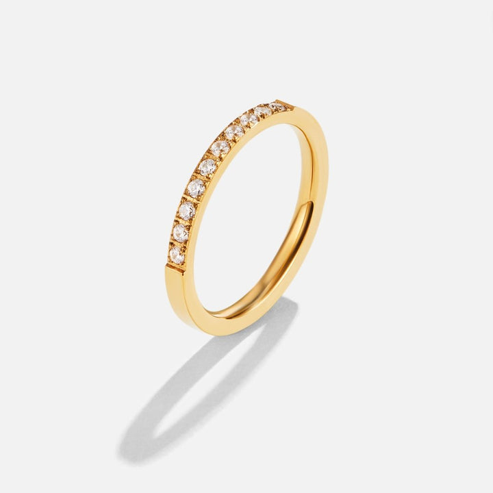 Bague intemporelle élégance 18K cristal