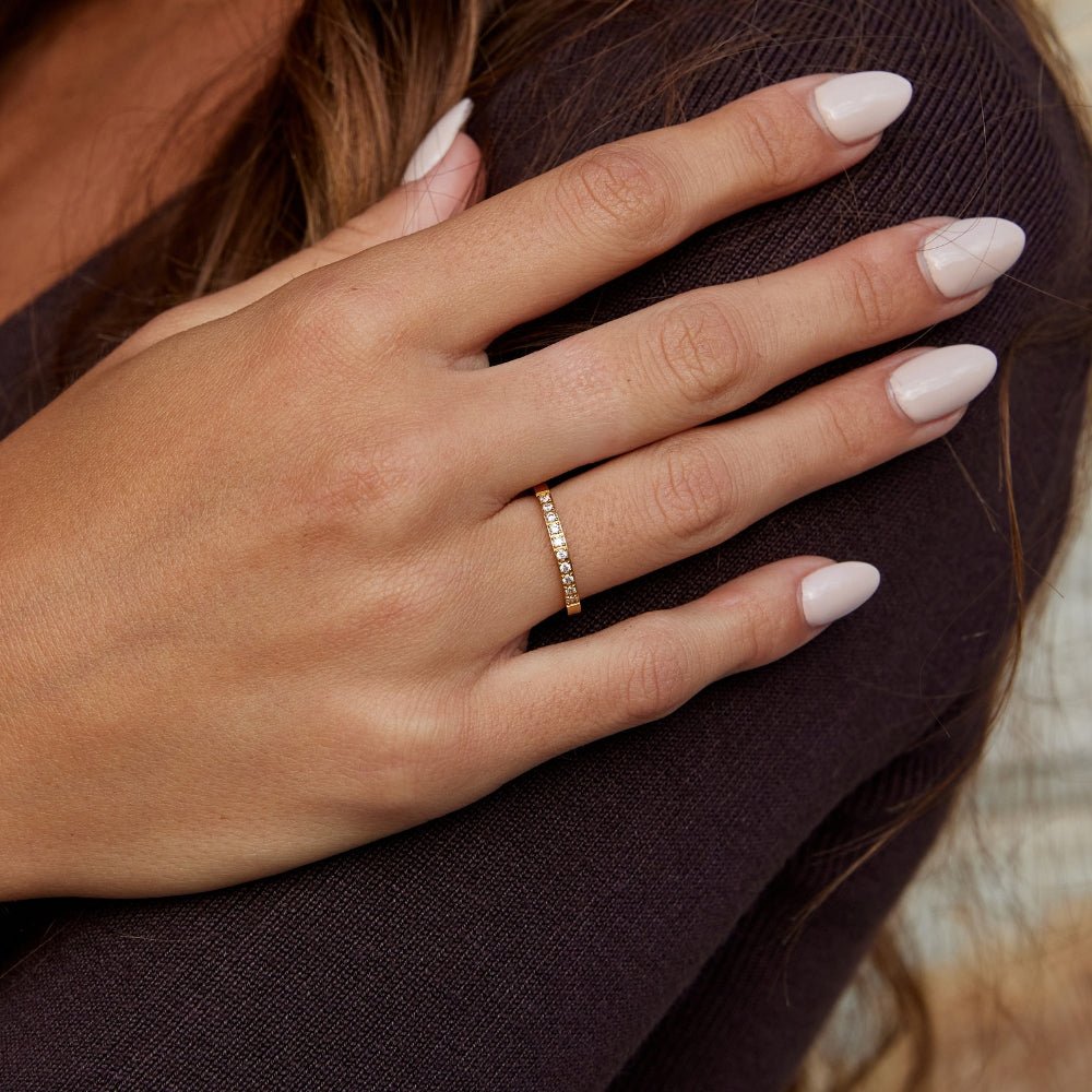 Bague intemporelle élégance 18K cristal