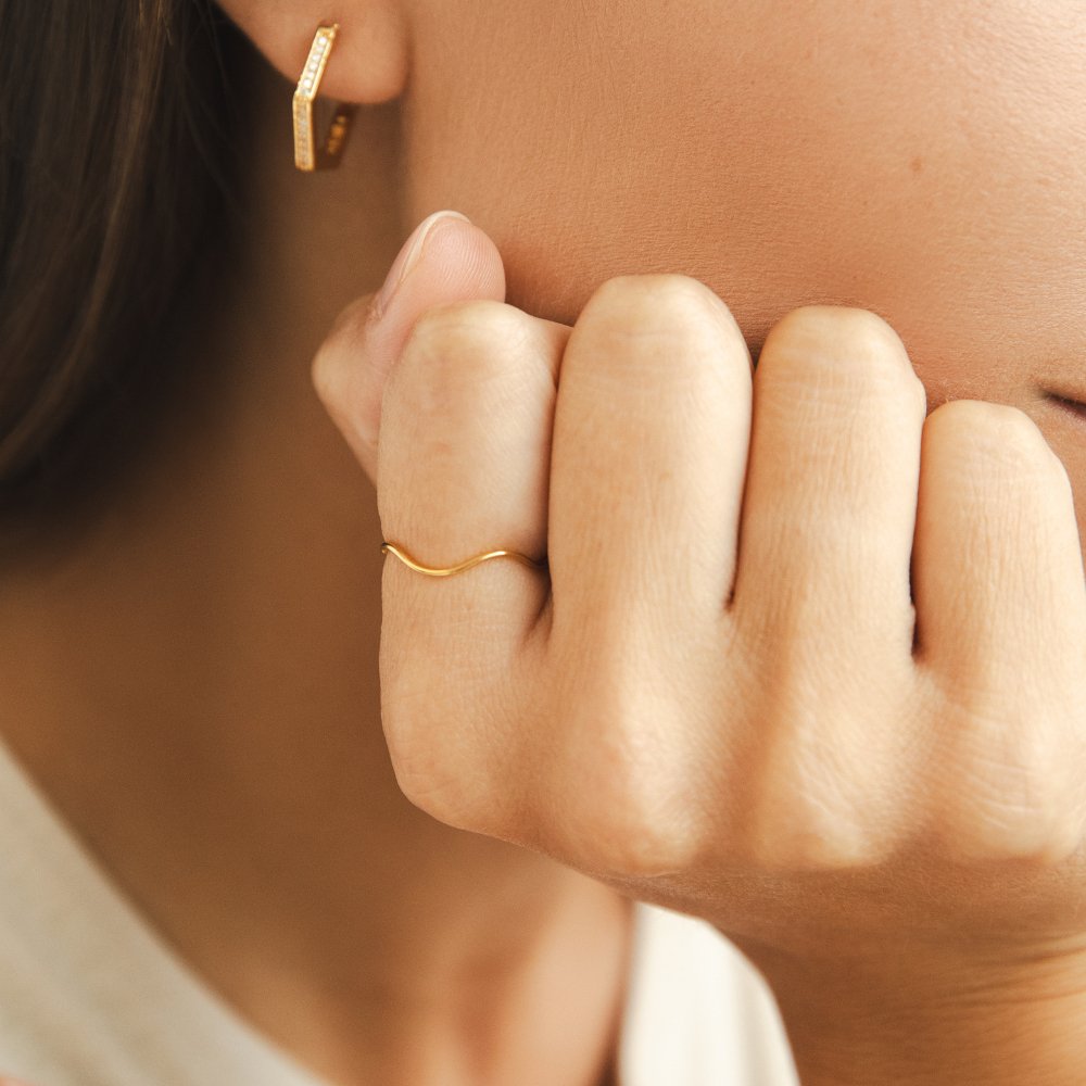 Bague dorée Tina