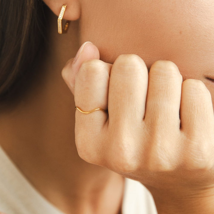 Bague dorée Tina
