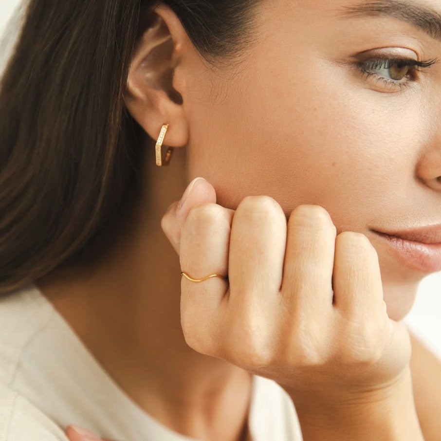Bague dorée Tina