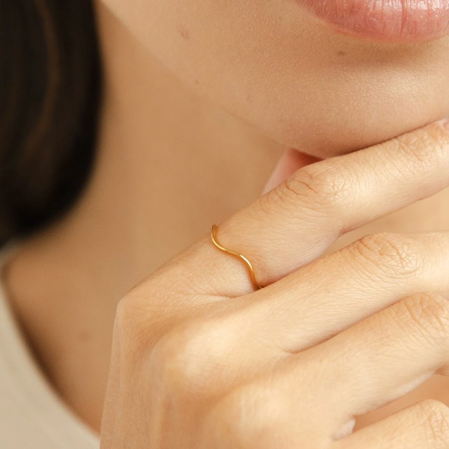 Bague dorée Tina