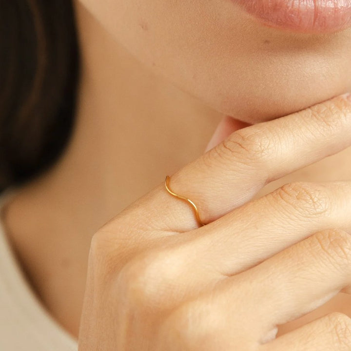 Bague dorée Tina