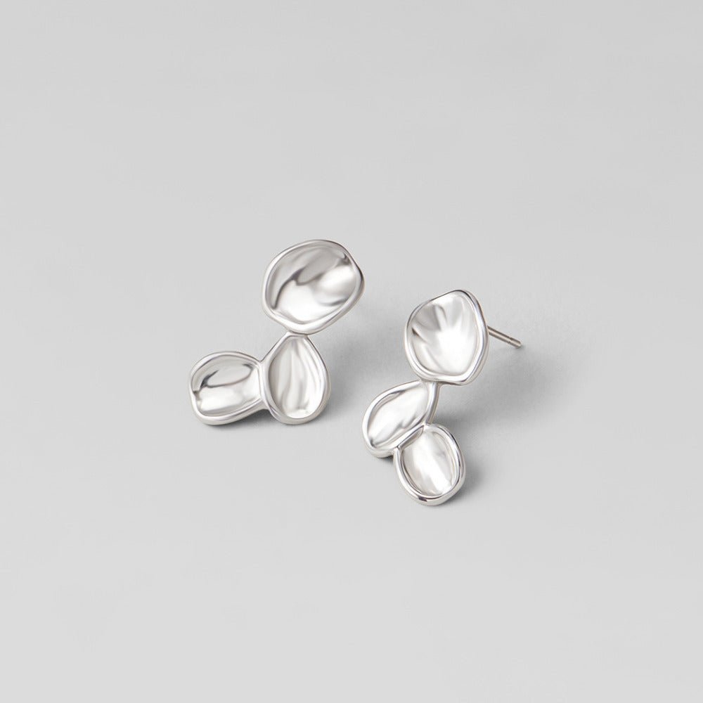 Boucles d’oreilles argentées Tori pétale