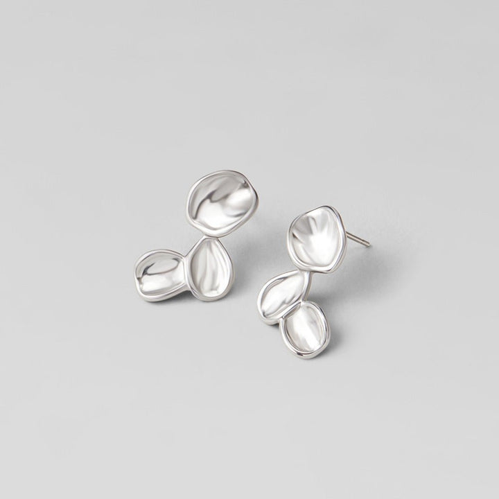 Boucles d’oreilles argentées Tori pétale