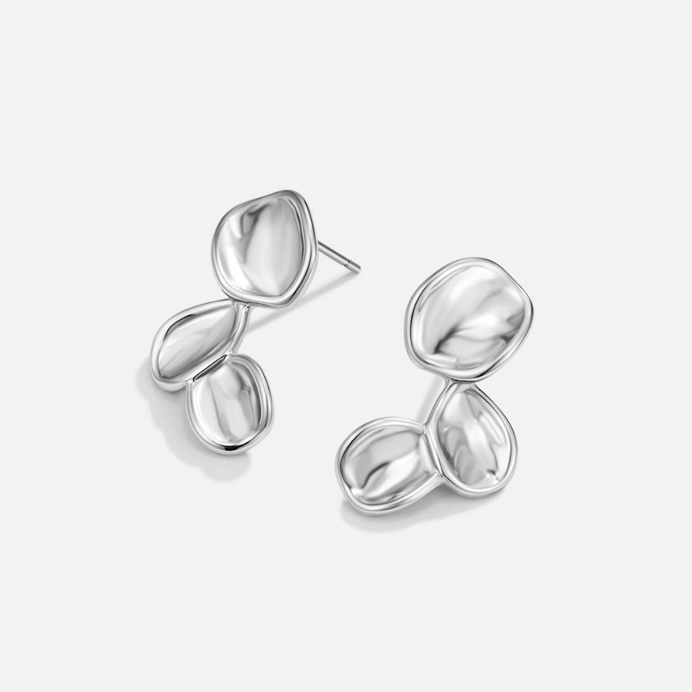 Boucles d’oreilles argentées Tori pétale