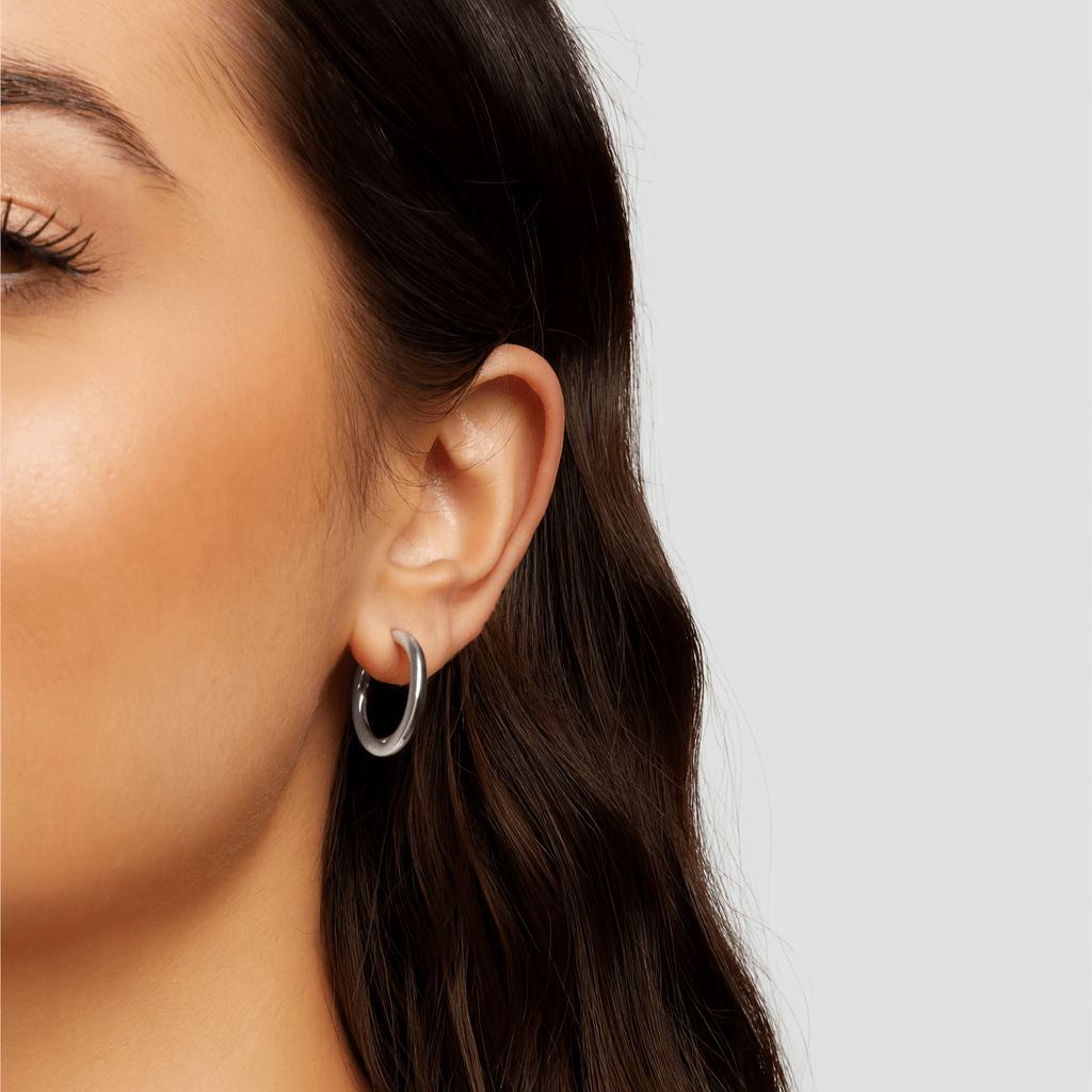Ensemble de boucles d’oreilles argentées
