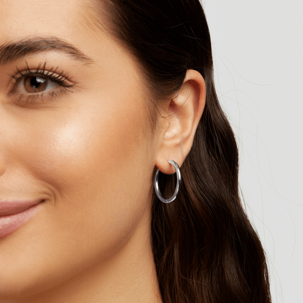 Ensemble de boucles d’oreilles argentées
