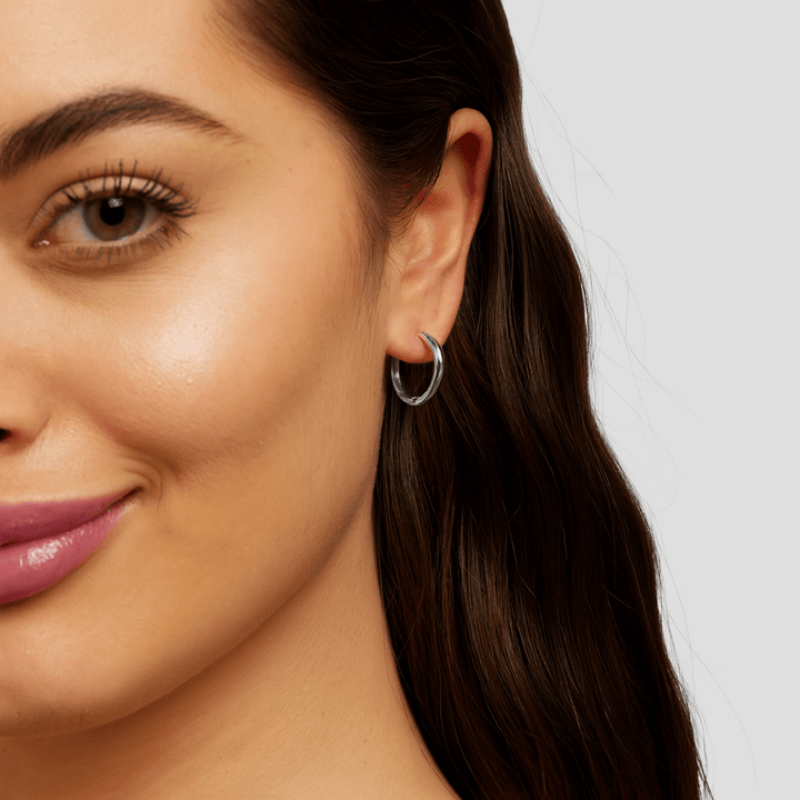Ensemble de boucles d’oreilles argentées