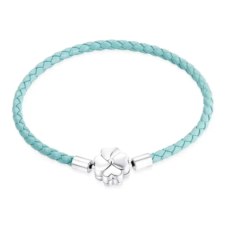 Bracelet en Cuir Turquoise pour Charms