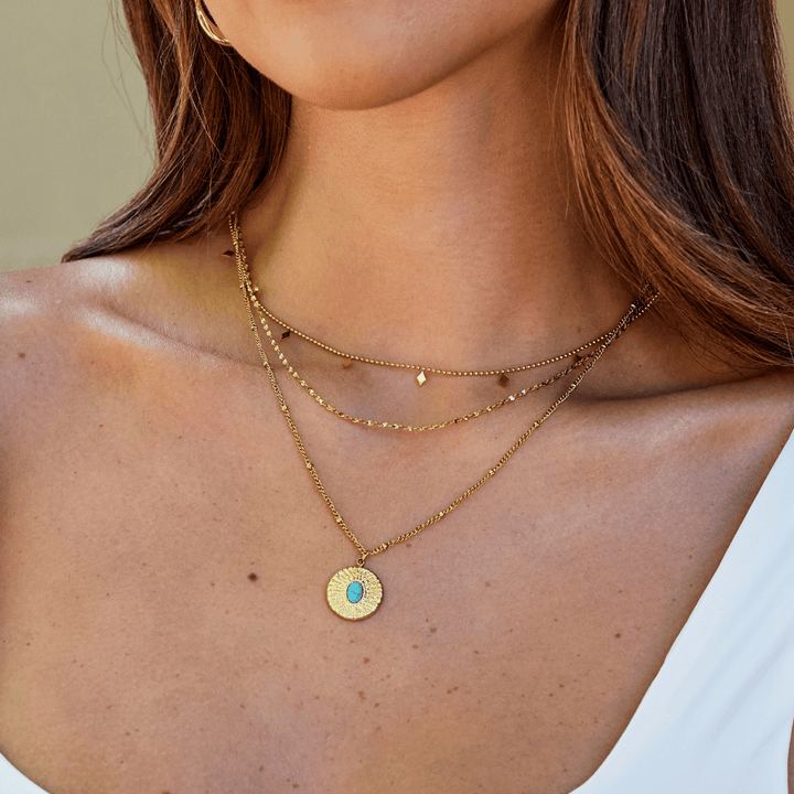 Collier s tyrkysovým kamenom