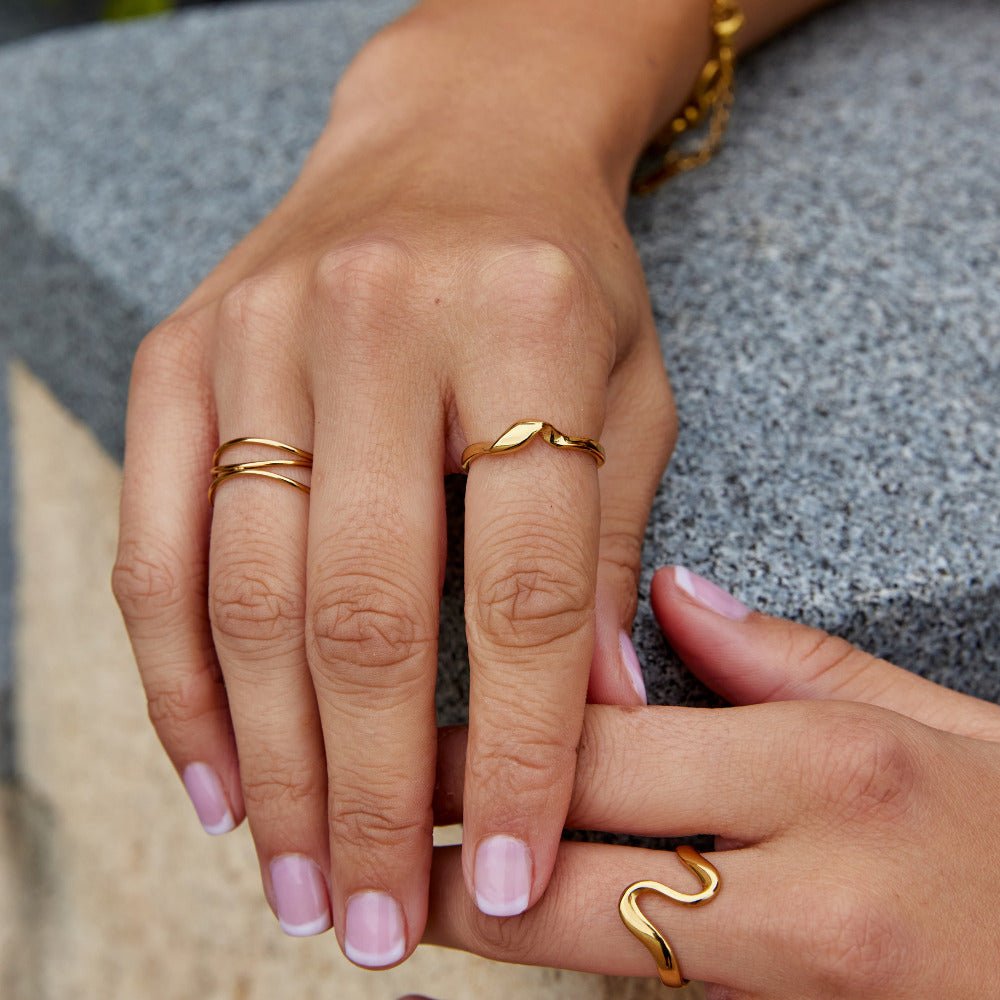 Bague dorée Athena