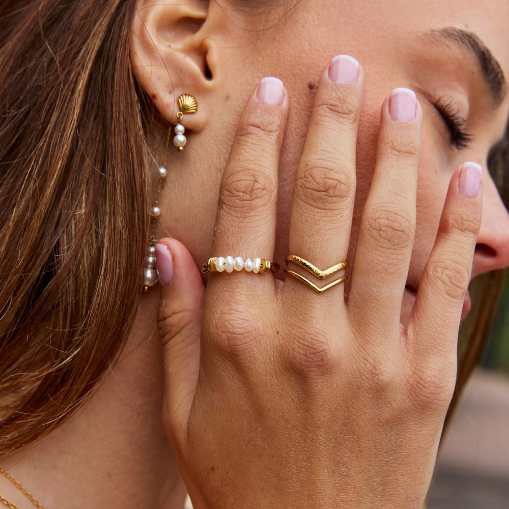 Bague classique eau douce perle