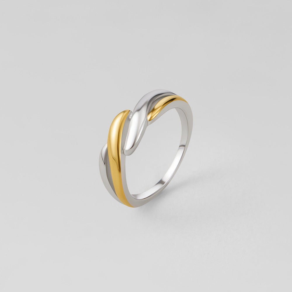 Bague torsadée Ella bicolore