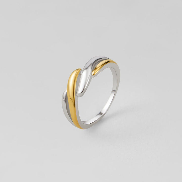 Bague torsadée Ella bicolore
