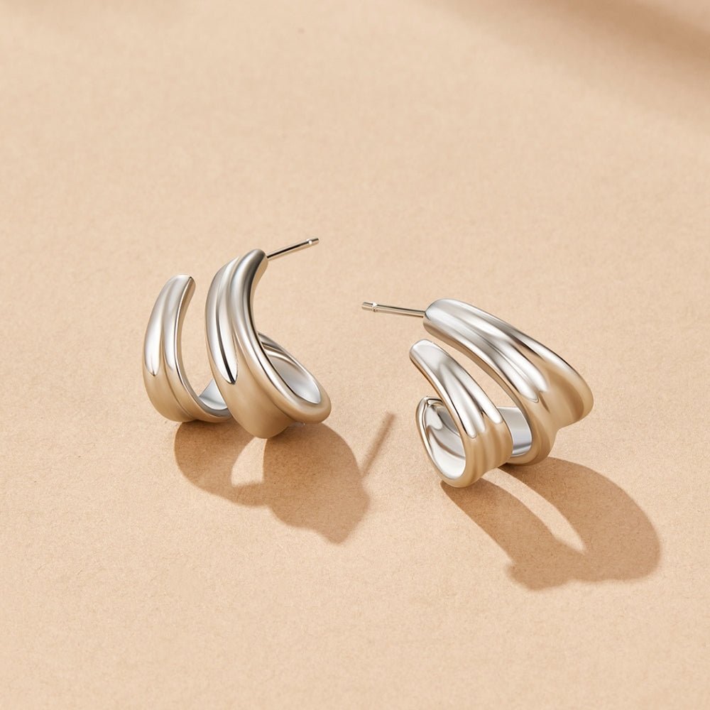 Boucles d’oreilles argentées Ivana