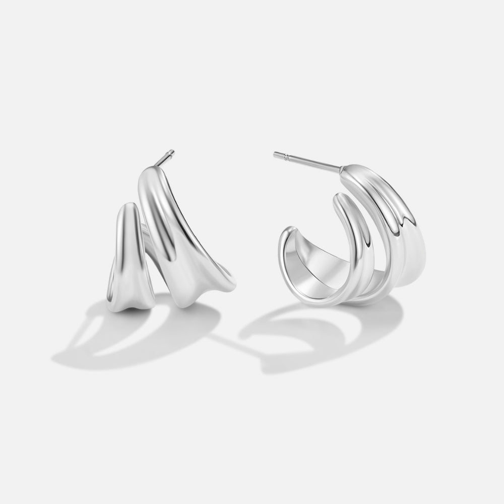 Boucles d’oreilles argentées Ivana