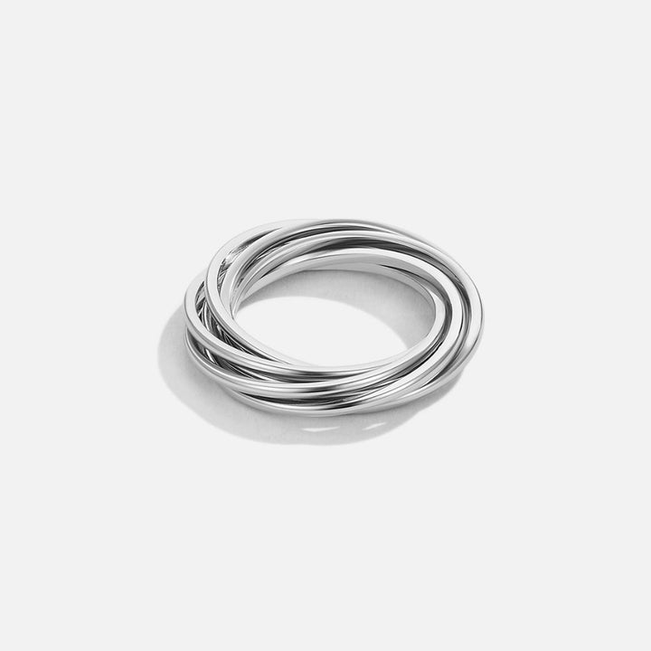 Bague torsadée Mia argentée