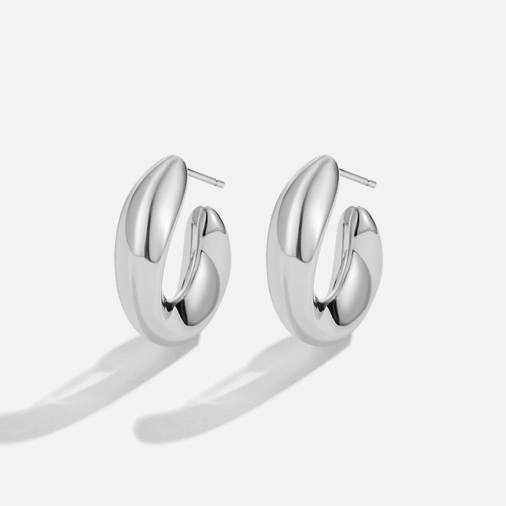 Boucles d’oreilles argentées torsadées Sarah