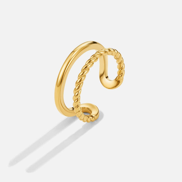 Bague torsadée Tyra dorée