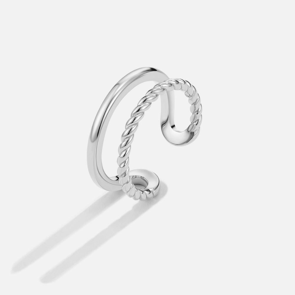 Bague torsadée Tyra argentée