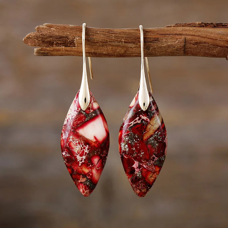 Boucles d’oreilles élégantes en pierre naturelle