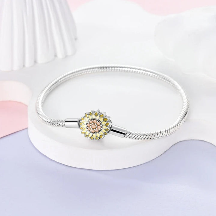Bracelet avec Charm Tournesol Jaune