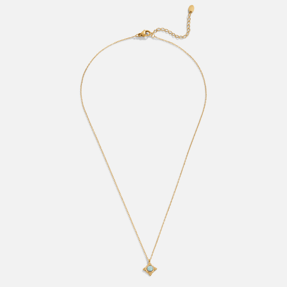 Vintage Bleu opalový pendentif na retiazke