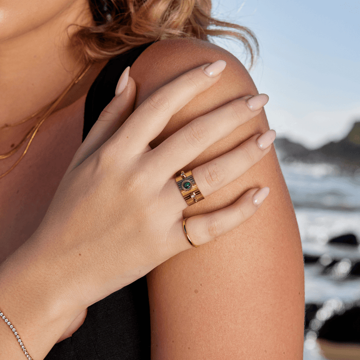 Bague vintage dorée Dakota
