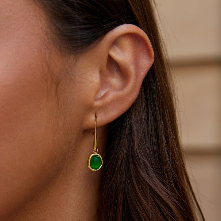 Boucles d’oreilles vintage émeraude